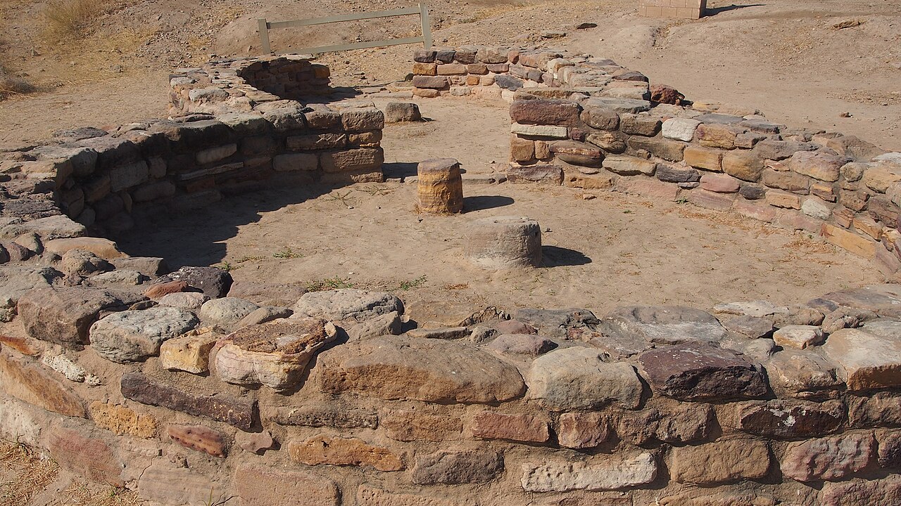Circular stone houses at Dholavira on Khadir Bet