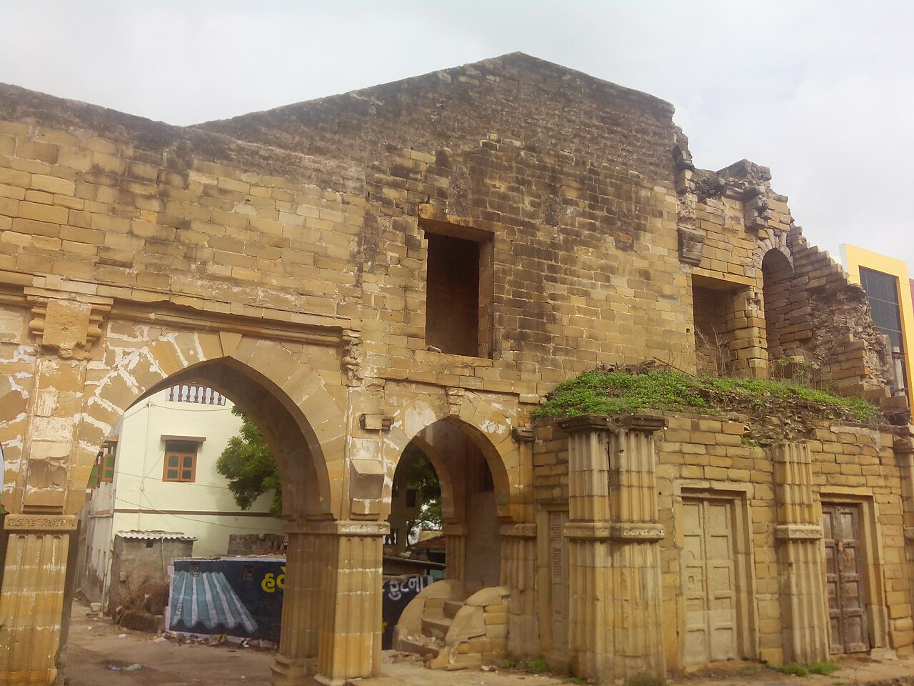 Old fort gate and walls at Mandvi