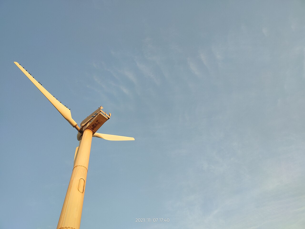 Wind turbines along the Mandvi coastline